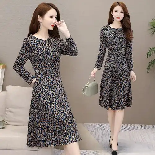 小个子连衣裙高端洋气成熟风女装轻熟风裙子妈妈款气质35岁春秋