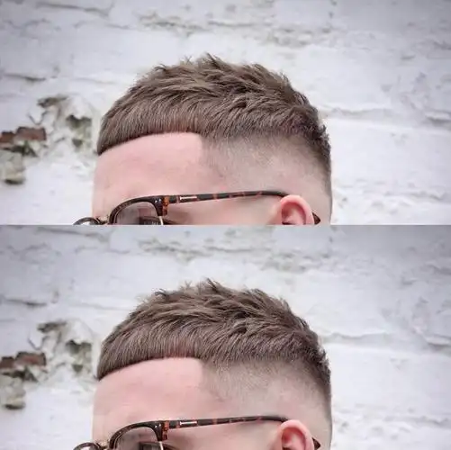 男生盖盖头镂空两侧发型图片刻痕更帅