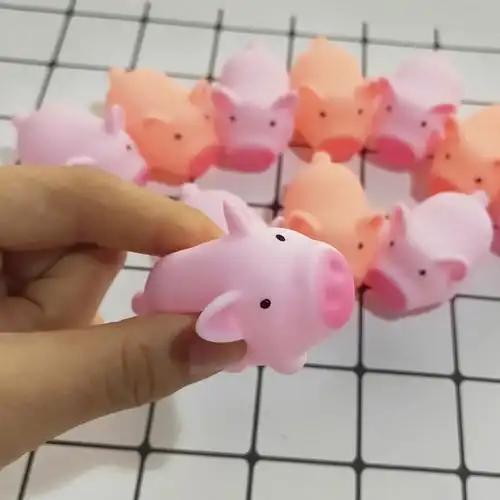 创意手捏发声卡通可爱粉色小猪捏捏叫发声儿童解压发泄pvc玩具