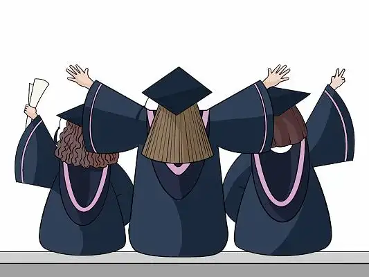 穿着学士服的学生背影学士服学生背影毕业png素材毕业季