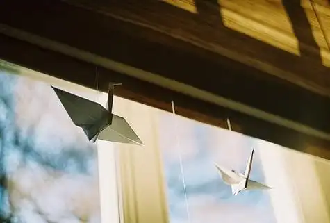 千纸鹤的心愿清新图片 微信背景图片