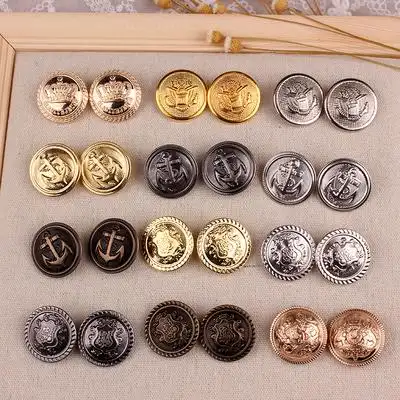 金属纽扣扣子上衣女大衣百搭圆形衣服风衣外套装饰男西装毛呢钮.