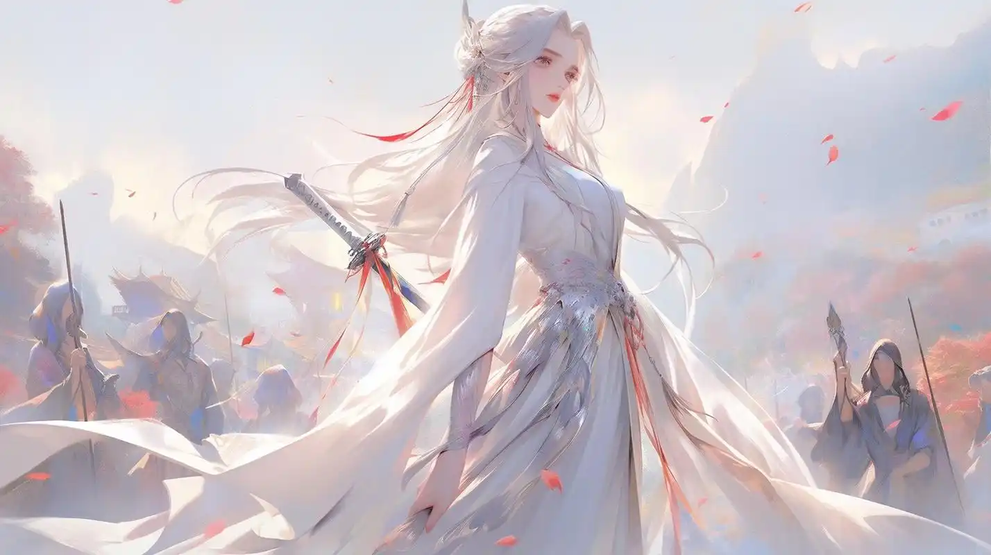 电脑壁纸# #二次元美图# #美女# #二次元# #古风美女# 一人一剑,逆行