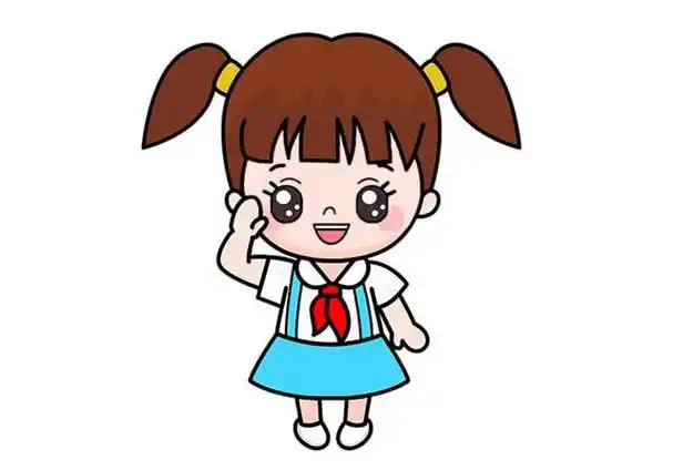 向飘扬的国旗敬礼敬礼的两位小朋友卡通简笔画大全学生向国旗敬礼简笔