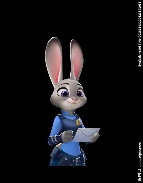 《疯狂动物城》兔子朱迪朱迪简笔画朱迪警官兔子警官朱迪简笔画儿童画