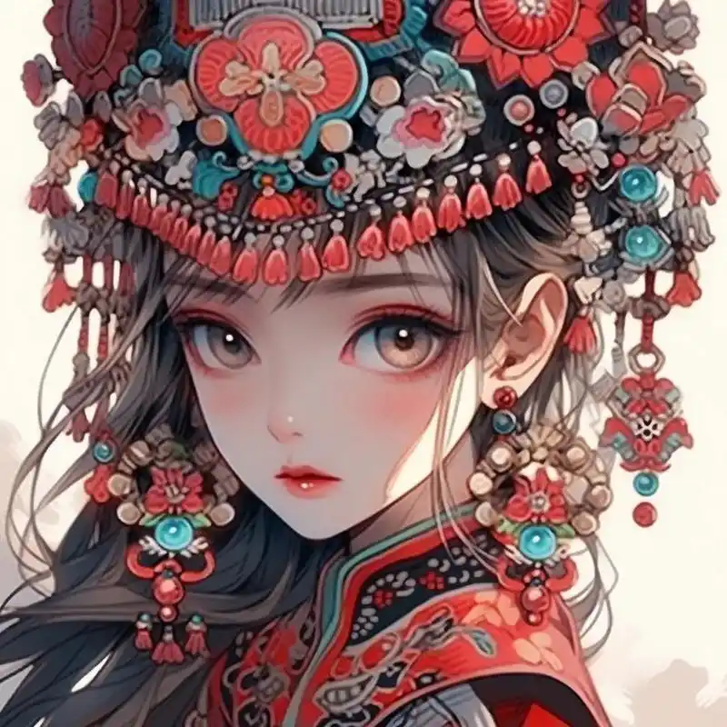 国潮民族风女生头像 676767