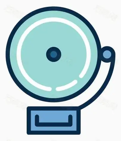 学校下课铃简笔画