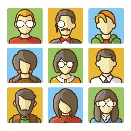 手绘简约风格人的头像图标设计元素素材免费下载(图片编号:8626480)