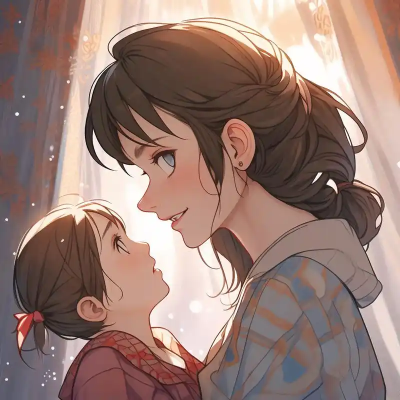 996997 娘俩可爱一左一右头像 7815 超级温馨的娘俩头像