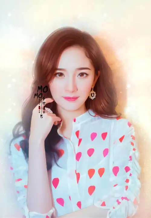 杨幂 照片转手绘 壁纸 momo手绘工作室