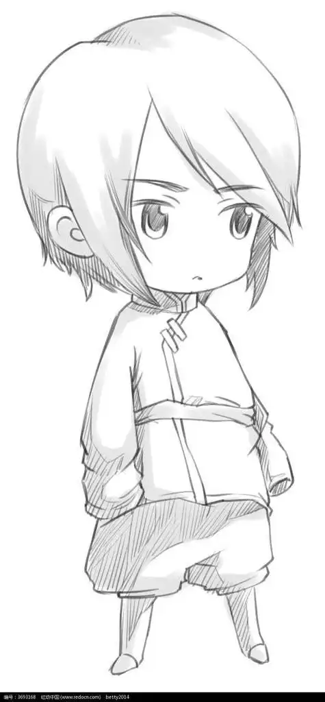 简笔画动漫人物男生画法步骤图