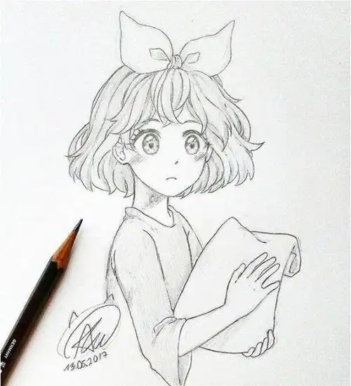 初学者最爱的铅笔画头像铅笔画漫画人物临摹素材,简单又好画的漫画