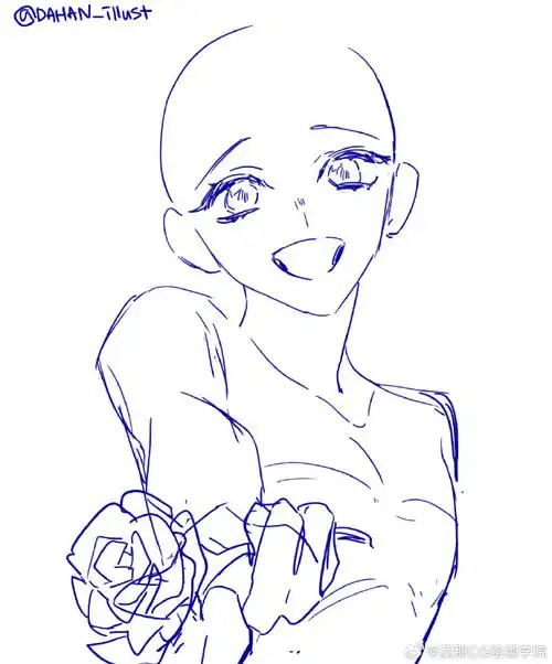 绘画超话#绘画素材##绘画参考#转自twi:dahan_illust,单人模板参考