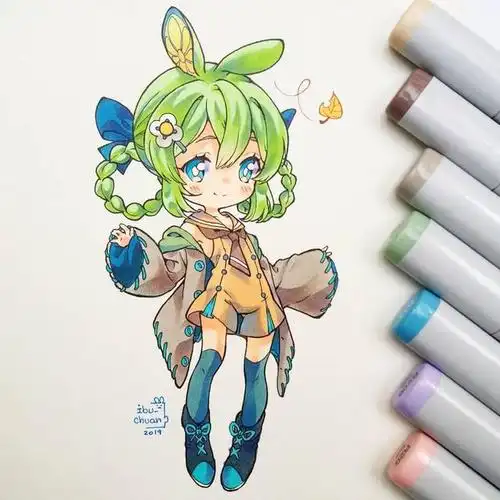 超可爱的q版人物萌图,新手临摹用!