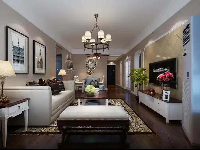 140平米淮矿东方蓝海简美风格装修效果图鉴赏