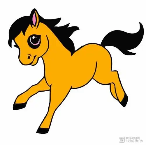 【简笔画】小马的简笔画 分步画法