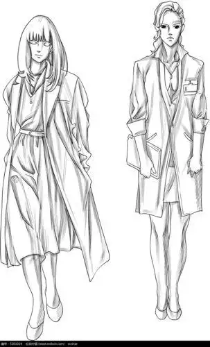 职业套装简笔画