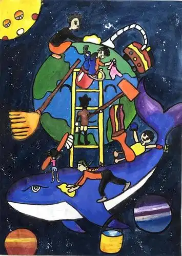 彩云杯中小学生绘画比赛小学组三等奖获奖作品展示4