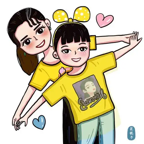 可爱的母女俩 亲子头像