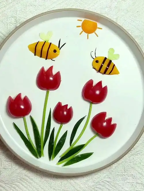 水果摆盘 创意美食 蔬菜创意拼盘做法 果蔬创意-度小视