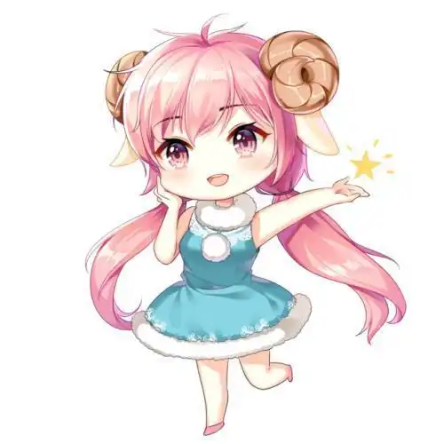 十二星座q版萌图简笔画女白羊