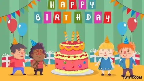 儿童生日派对插画ai eps源文件2