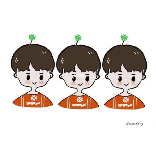 tfboys卡通头像简笔画