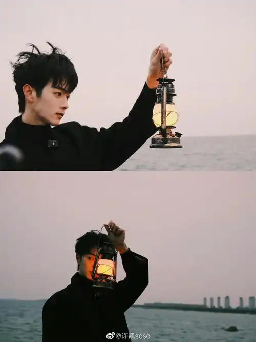 许凯海边随拍#|#许凯海边小记plog#许凯晒了海边随拍真的是氛围感