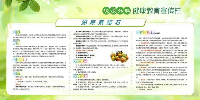 护理园地图片 泌尿外科健康教育宣传栏-泌尿系结石