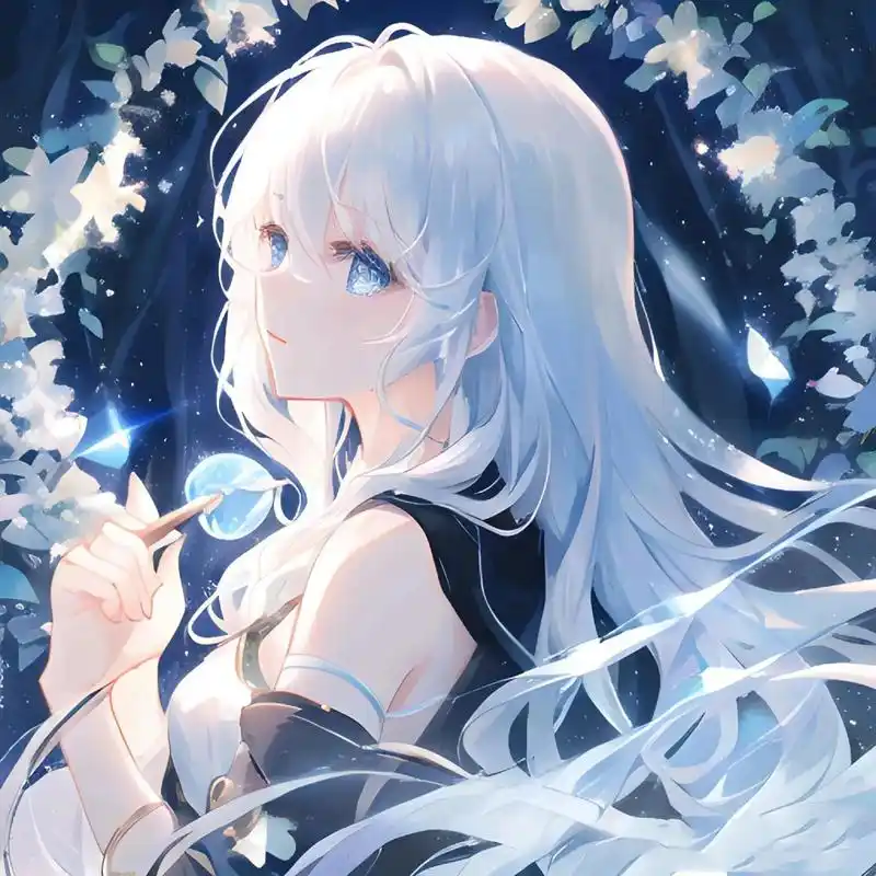 白蓝色系女生动漫头像 原创隅悸动 不喜勿喷 不是原创 原创作者是隅