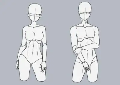 二次元手绘素材人体