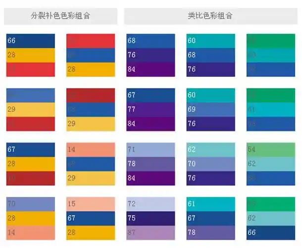 网页设计之24套配色方案色表