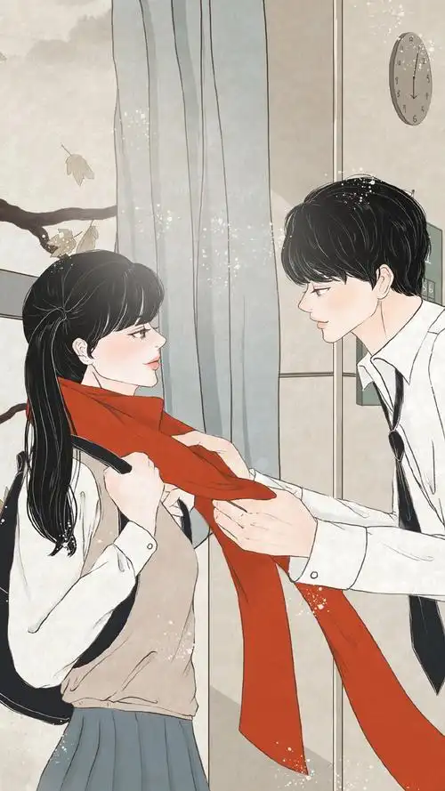 甜蜜浪漫情侣插画图片手机壁纸_卡通_手机壁纸下载_美桌网