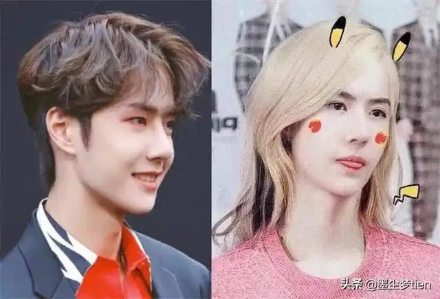 男星"初恋颜vs女装颜",肖战清纯,王一博温柔,李现像换脸