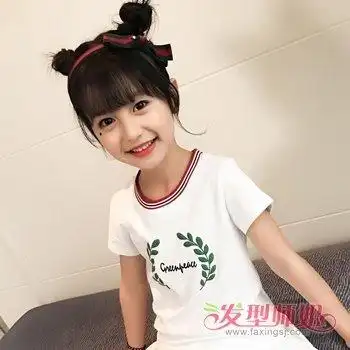 发型设计 儿童发型 >> 少儿简单扎发发型图片 女孩时尚中发扎发发型(2