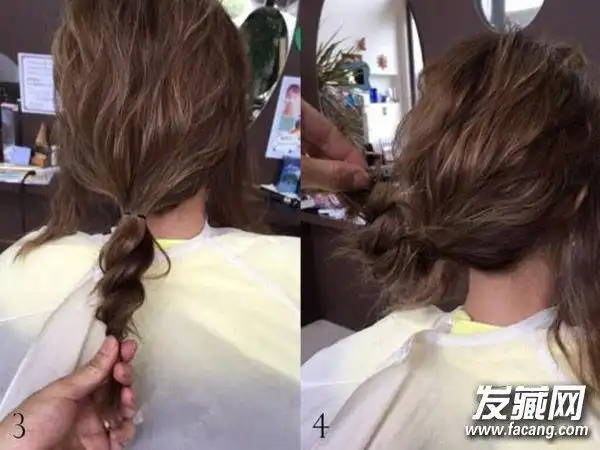 夏季怎么盘头发好看 低丸子头扎法(2)