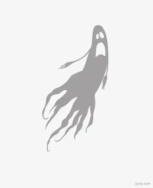 漂浮鬼魂png素材透明免抠图片-节日元素