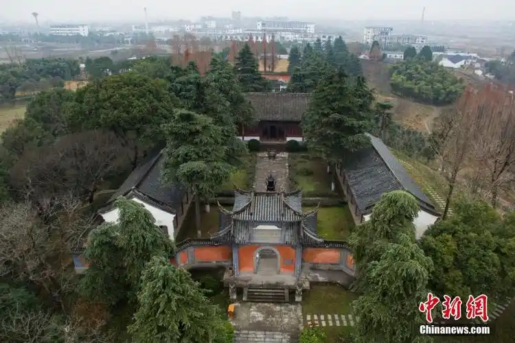 航拍安徽和县西楚霸王祠