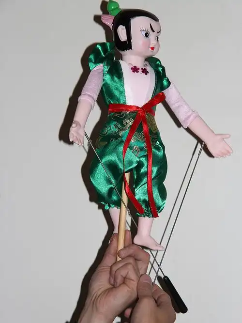 杖头木偶王子白雪公主系列剧场同款益智玩具传统工艺品摆件送底座