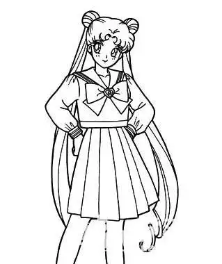 简单动漫人物的衣服简笔画动漫画