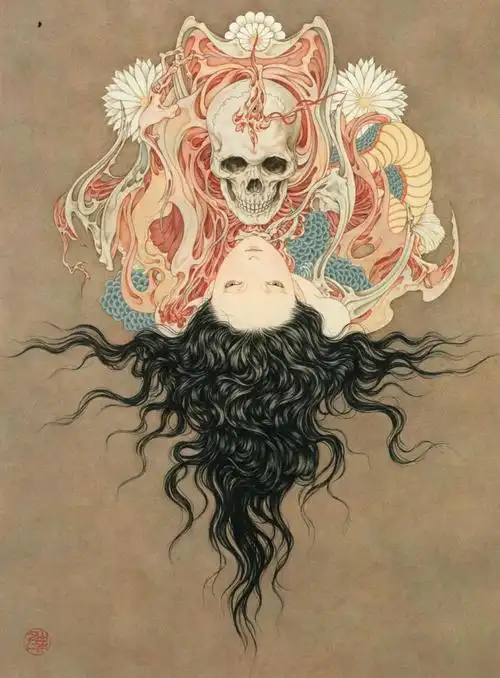 红颜枯骨,恶心又迷人,他从春宫图画到暗黑恐怖