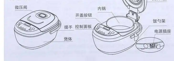 苏泊尔(supor)易用可拆系列cfxb50fz15-85豪华智能电饭煲