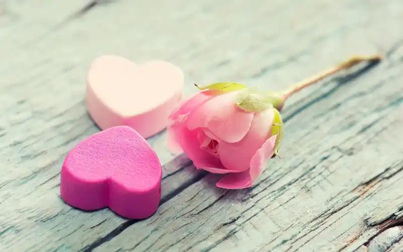 温暖治愈系非主流唯美创意心形设计高清桌面壁纸(3)