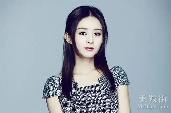 赵丽颖中分发型