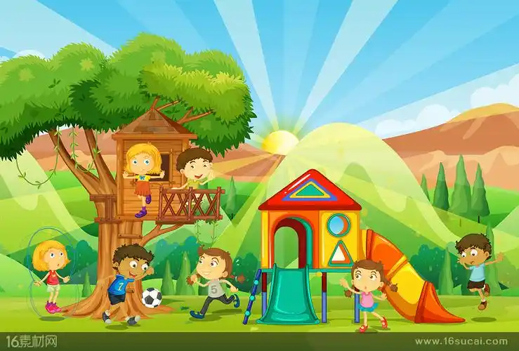 卡通幼儿园儿童矢量素材