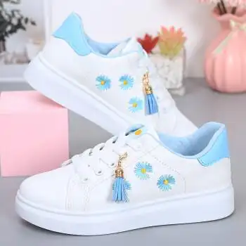 时尚新品鞋靴小学生小白鞋女生春款儿童平板鞋女孩女童春秋运动平底