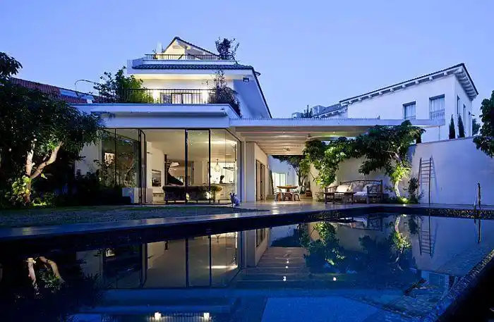 世界建筑, 以色列, 一座"人体工程学"的现代豪华别墅, 梦幻, 风景如