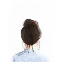 丸子头头像女生背影_炸丸子头发型的美女头像图片【点击鼠标右键下载