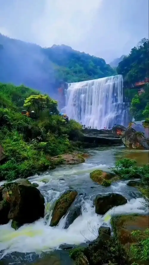 治愈风景大自然:治愈系风景瀑布治愈摄影唯美意境旅-度小视
