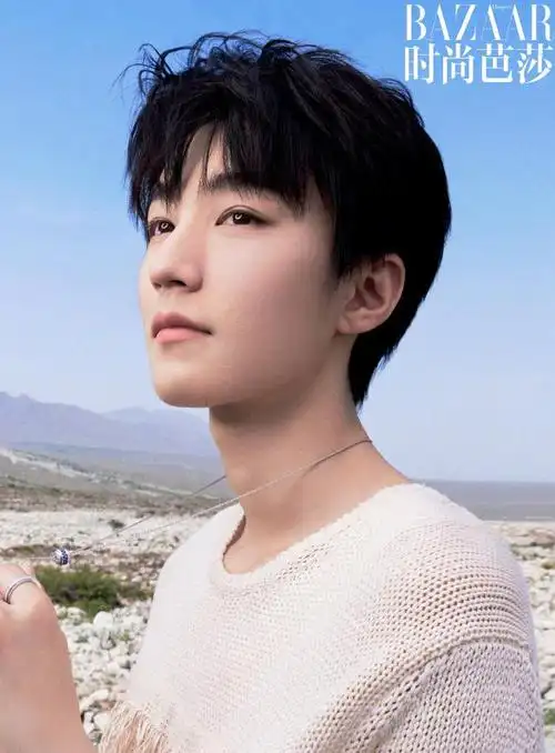 王俊凯四登芭莎封面时尚大片直接复制广告造型外景像p图